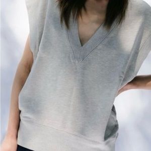 Agolde grey sweatshirt vest